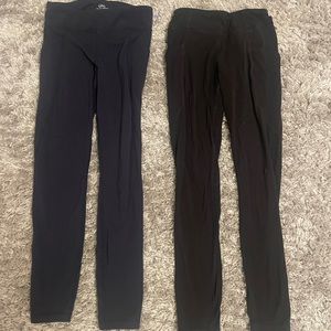 athleta girl leggings navy blue and black size XL 14